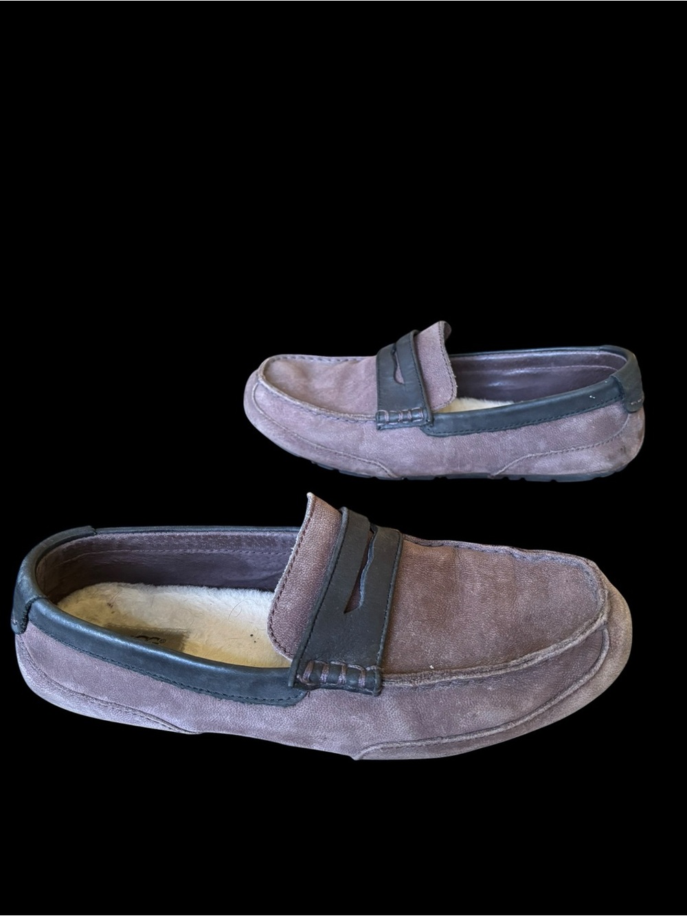 Ugg Tuckers Penny Loafers Brown Suede 1008831 Driving Shoe Slippers Mens 10